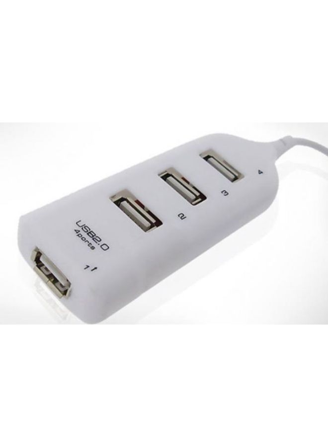 Mini 4 Port USB High Speed Hub White - Image 3