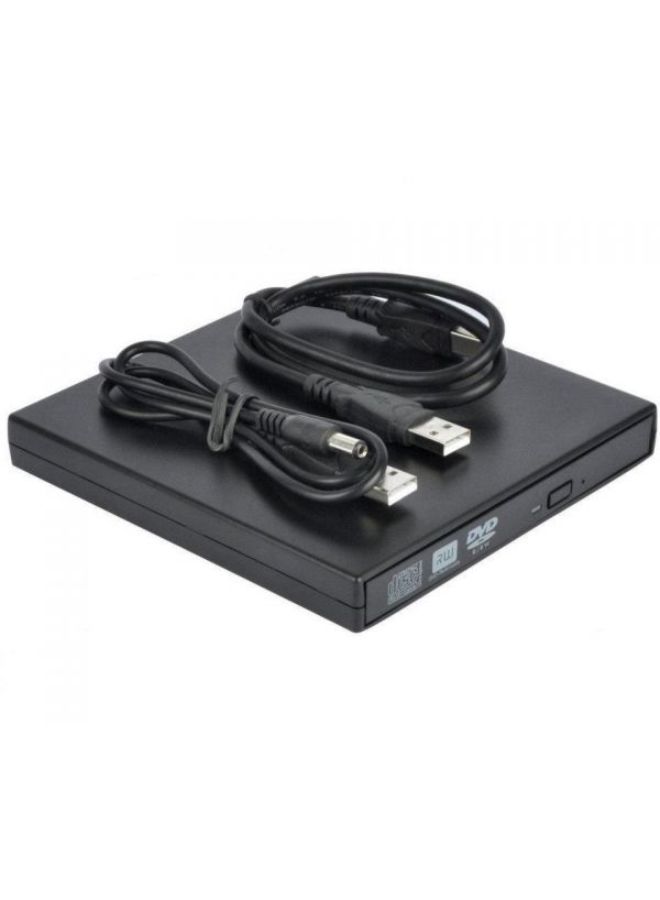USB 2.0 External DVD ROM Burner Writer CD-RW Drive for Mac Win7 Black  - Image 2