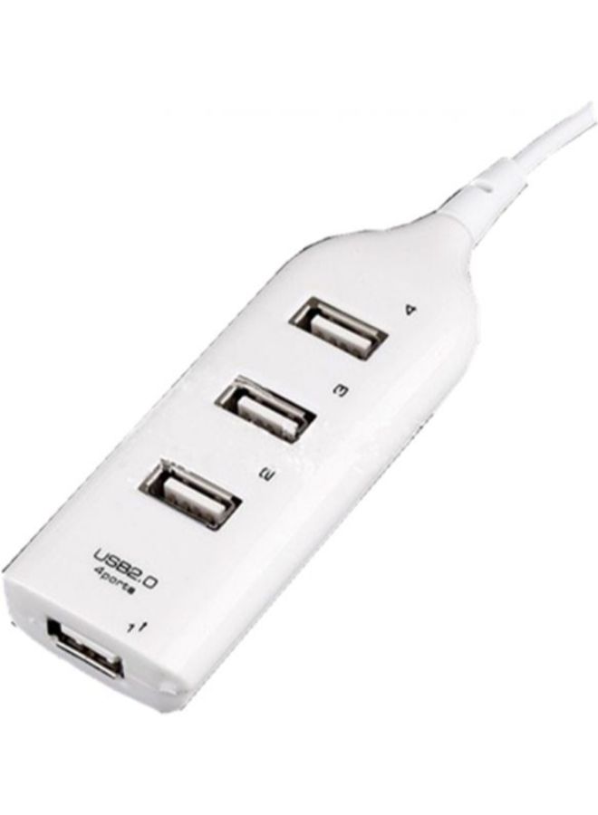 Mini 4 Port USB High Speed Hub White - Image 2