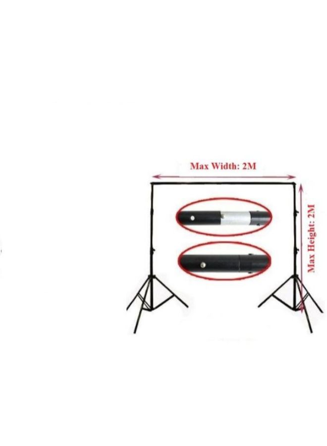 كوبيك حامل قابل للتعديل لستارة خلفية التصوير الفوتوغرافي أسود - Image 2