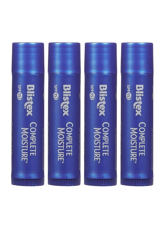 بليستكس حزمة مكونة من 4 قطع مرطب شفاه مزود بواقي شمس بعامل حماية من الشمس 15