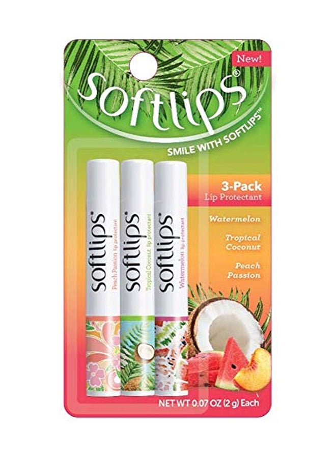 Softlips - Pack Of 3 Tropical Flavor Lip Balm Set - Image 1