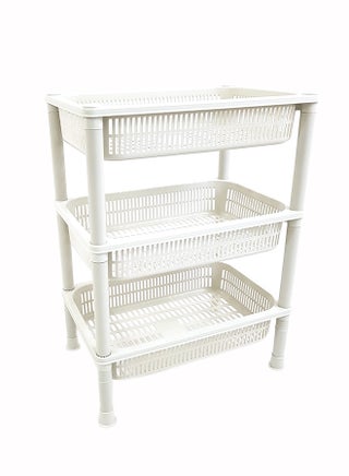 أرفف حفظ الخضروات 3 مستويات أبيض White 60x44x30cm - v1555484068/N23896186A_1