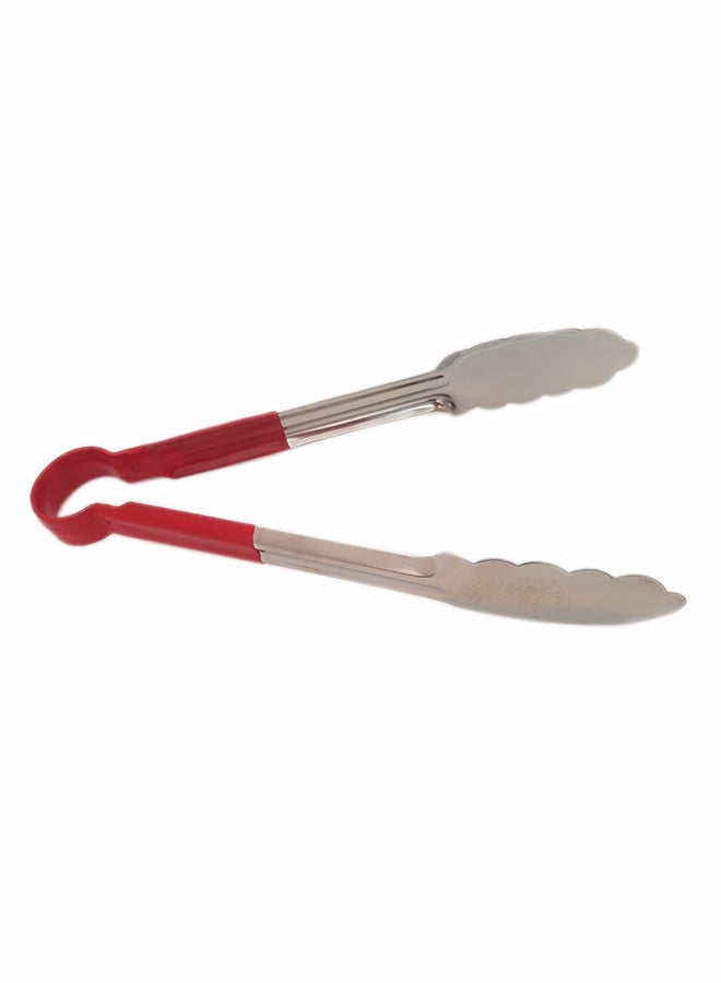 المفرج ملقط طعام من الستانلس ستيل أحمر/فضي 25Ø³Ù†ØªÙŠÙ…ØªØ±