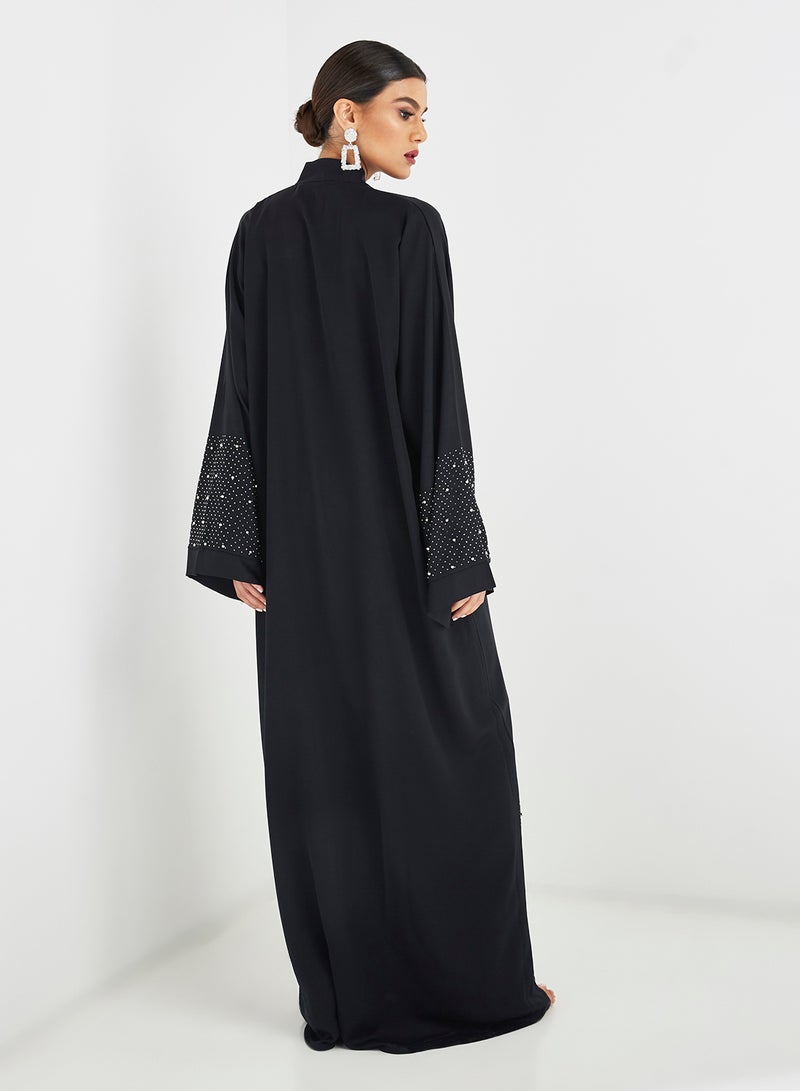 Hayat - Bead Embellished Abaya Black - Image 1