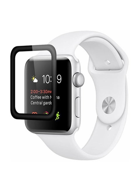 Coteetci Anti Fingerprint 4D Glass Screen Protector For Apple Watch Series 4 44mm - Black