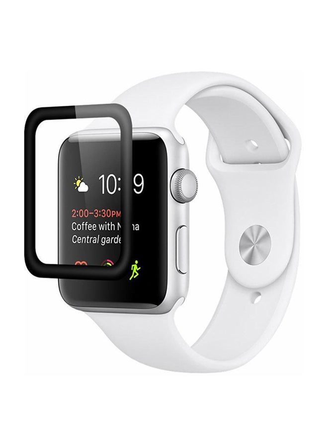 Kingstore - Coteetci Anti Fingerprint 4D Glass Screen Protector For Apple Watch Series 4 44mm - Black - Image 1