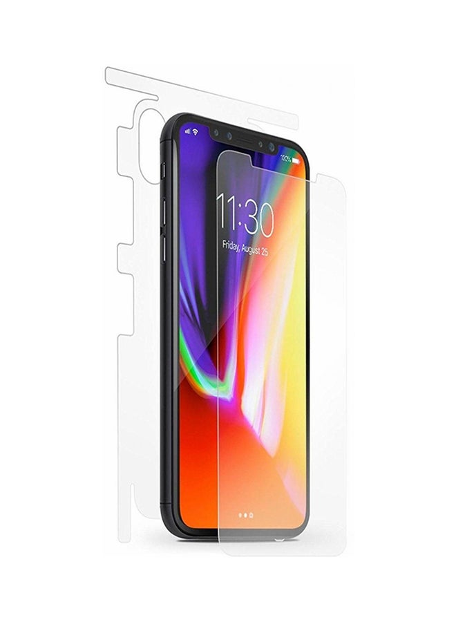 Full Body Front And Back 2 In 1 Normal Screen Protector For Apple iPhone X