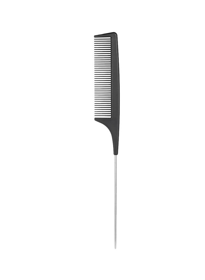 Professional Barber Hairdressing Comb Black/Silver - Image 1