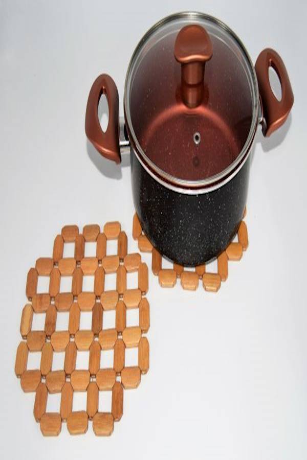 Generic En Coaster Pad For Table Protection 4 Pcs Set Brown  - Image 2