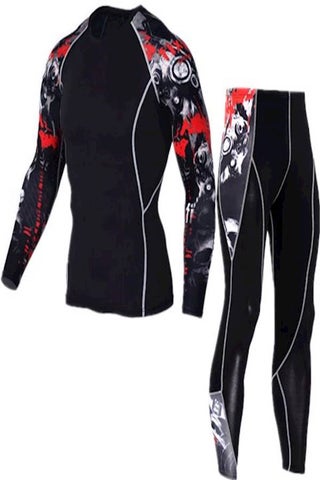 Sport Cycling Jersey Bike Long Sleeve T-Shirt Shorts Suit Quick Dry Mens Cycling Wear Fitness Sportwear - v1555498234/N23820557A_1