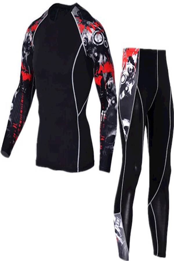 Generic Sport Cycling Jersey Bike Long Sleeve T-Shirt Shorts Suit Quick Dry Mens Cycling Wear Fitness Sportwear - Image 1