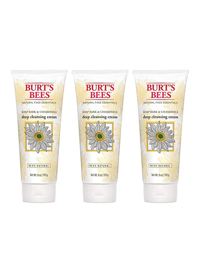 Burt's Bees - Soap Bark And Chamomile Deep Cleansing Cream 6 Ounces (Pack Of 3) - Image 1