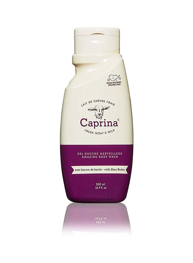 غسول الجسم بزبدة الشيا وحليب الماعز الطبيعي بحجم 169 أونصة سائلة