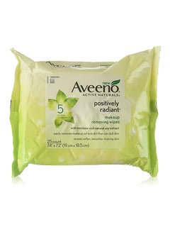 Aveeno Active Naturals Positively Radiant Makeup Removing Wipes 25-Count 