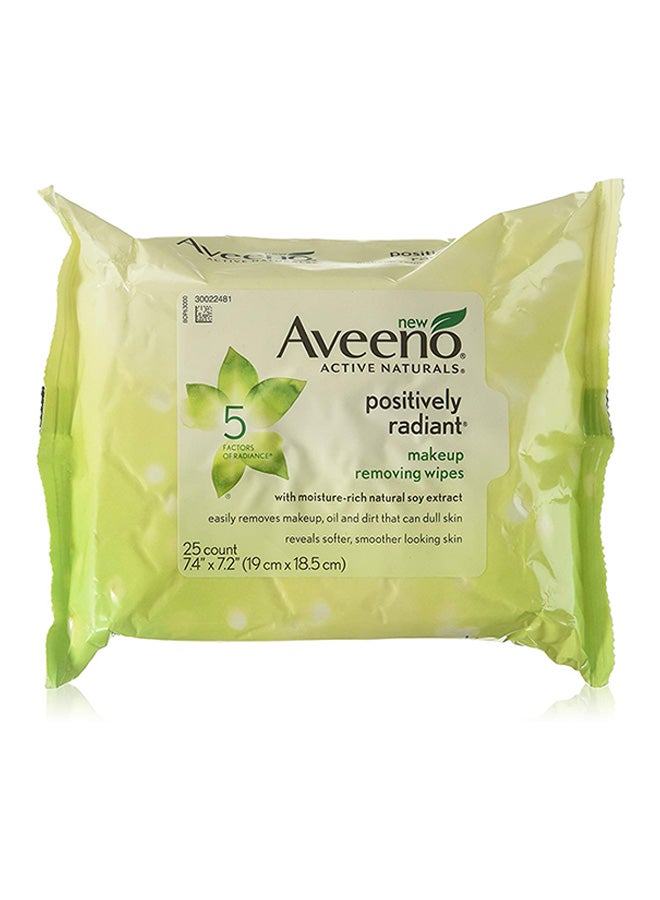 Active Naturals Positively Radiant Makeup Removing Wipes 25-Count