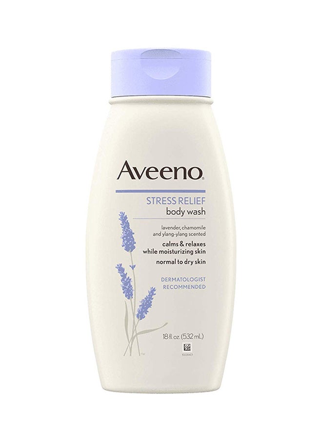 Aveeno Body Wash Stress Relief 18 Ounce (532ml) (2 Pack)