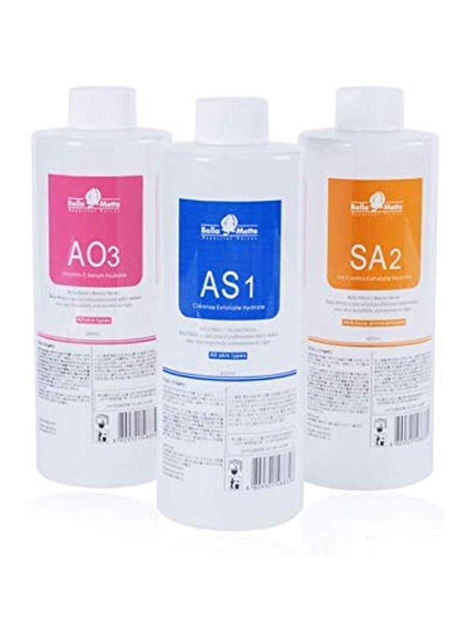 LaleBeauty AS1 SA2 AO3 Aqua Peeling Solution 400ml Per Bottle Hydra Dermabrasion Face Clean Facial Cleansing Blackhead Export Liquid 