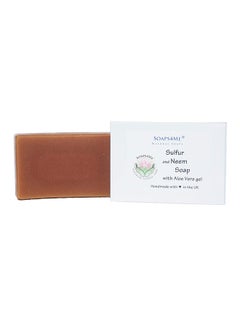 Sulphur And Neem Handmade Natural Soap (1Pc) 352 Oz 100G Vegan With Aloe Vera Gel Neem And Eucalyptus Essential Oils
