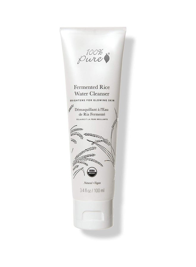 100% Pure: Fermented Rice Water Cleanser Naturally Brightens For A Glowing Complexion Evens Skin Tone Minimizes Appearance Of Dark Spots