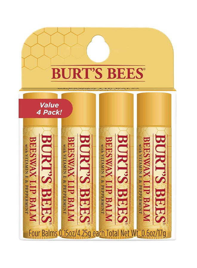 بيرتس بيز مرطب شفاه بشمع العسل من 4 قطع أبيض - Image 1