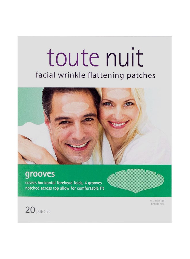 Facial Wrinkle Flattening Patches – Grooves Unisex Extra Wide Forehead Coverage (Anti-Wrinkle Patches/Face Tape)