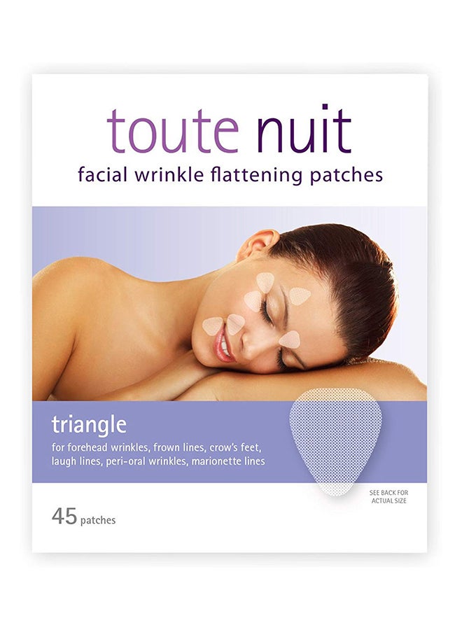 Facial Wrinkle Flattening Patches, Triangle - Forehead, Around Eyes & Lips (Anti-Wrinkle Patches/Face Tape) - 45 Patches