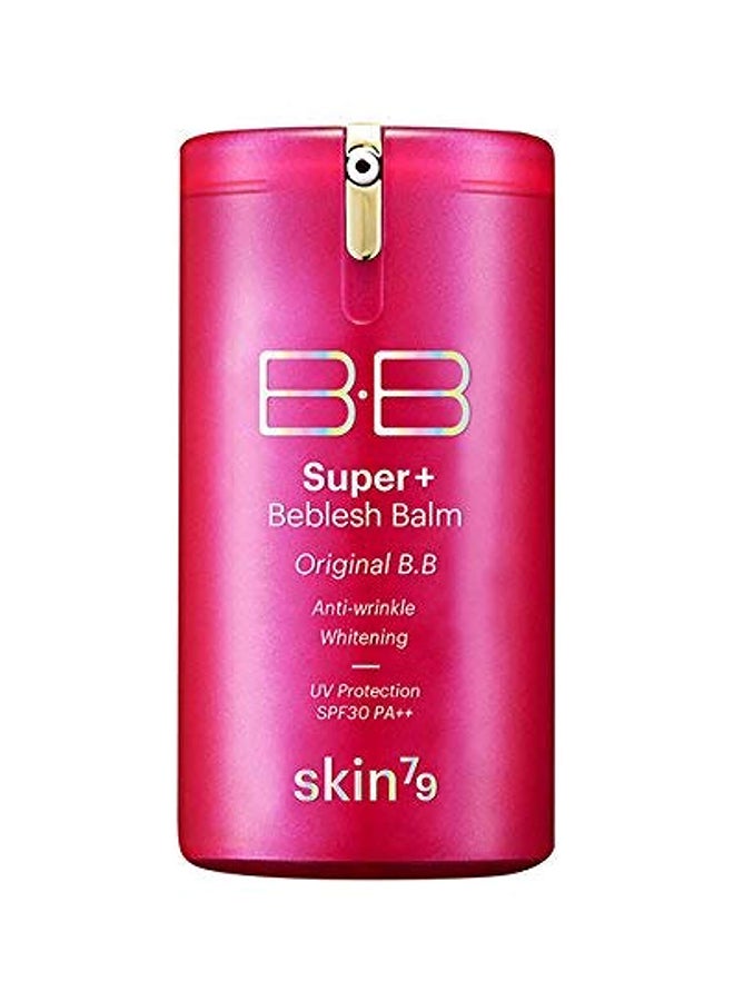 Super Plus Beblesh Balm Triple Function Pink Bb (Spf30/Pa++) 1.35 Fl.Oz. (40G) High Adhesive Blemish & Pore Cover Cream All Day Lasting With Oil Control System Pink Base Light Beige