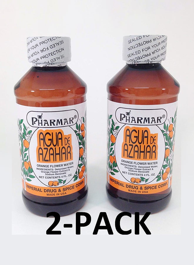 Pharmark Agua De Azahar 4 Oz. Orange Flower Blossom Water 2 Pack