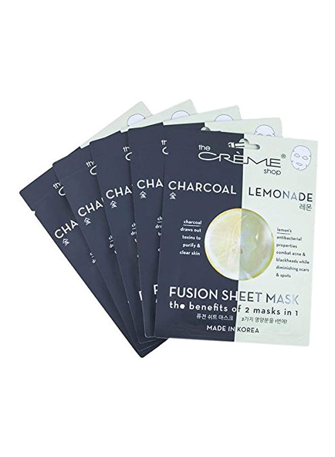The Creme Shop The Crème Shop Charcoal & Lemon Sheet Mask 5 Piece Set 