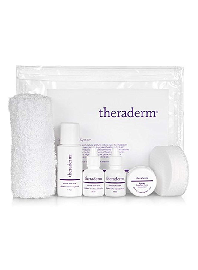 THERADERM 6-Piece Skin Renewal Enriched Moisturizer Travel Set White