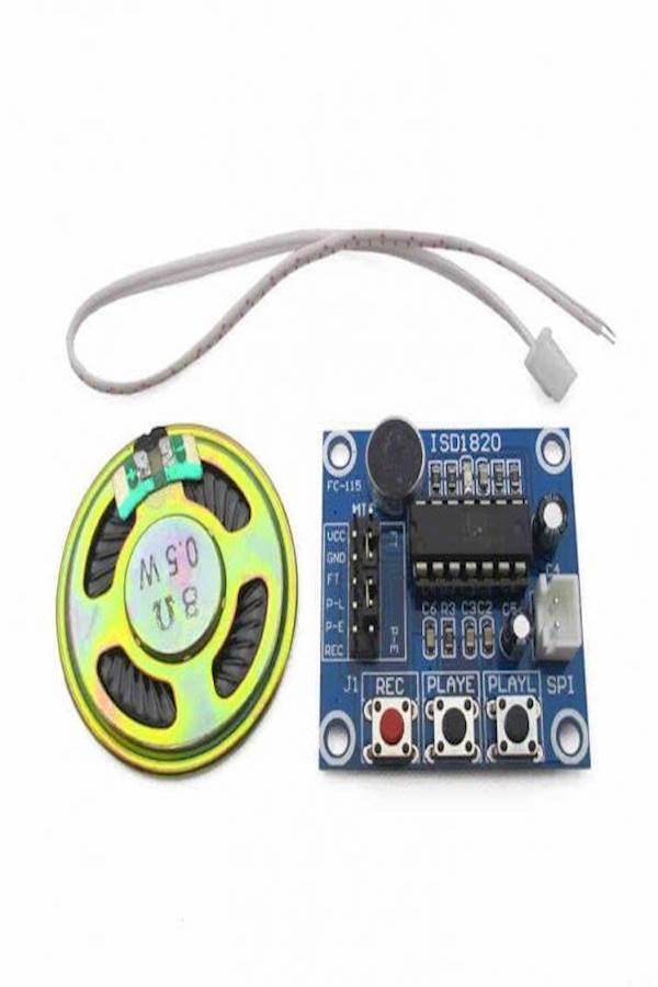 Generic ISD1820 Voice Recording Module Board With Mic Multicolour 