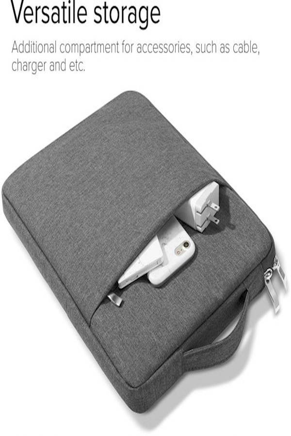 حافظة لابتوب واقية لجهاز أبل ماك بوك آير/ برو مقاس 13 بوصة و13.3 بوصة رمادي - Image 3