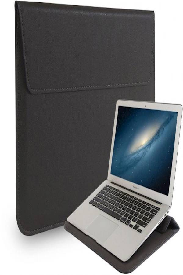 Star Macbook 13 Inch Sleeve Case Cover With Stand Function Wallet Sleeve Pu Leather Laptop Carrying Bag For 13.3 Inch Black  - Image 3