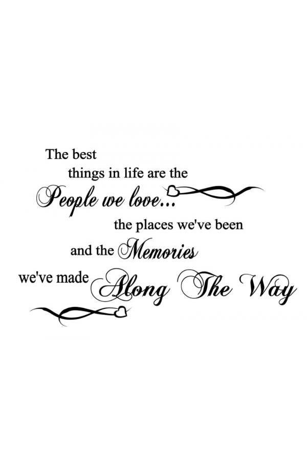 Wall Stickers The Best Things In Life Wall Decal Words Quote Wall Art Sticker Home Decor For Bedroom Living Room Black  - Image 2