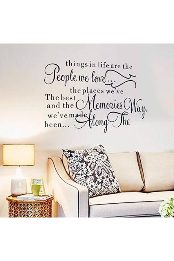 Wall Stickers The Best Things In Life Wall Decal Words Quote Wall Art Sticker Home Decor For Bedroom Living Room Black  - Image 3