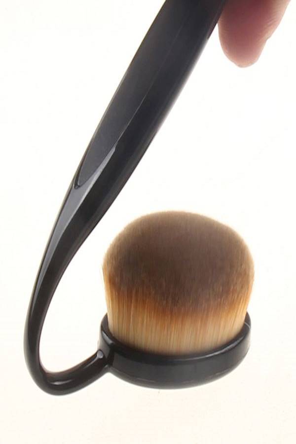 Oval Makeup Brushes 10pcs Black - Image 5