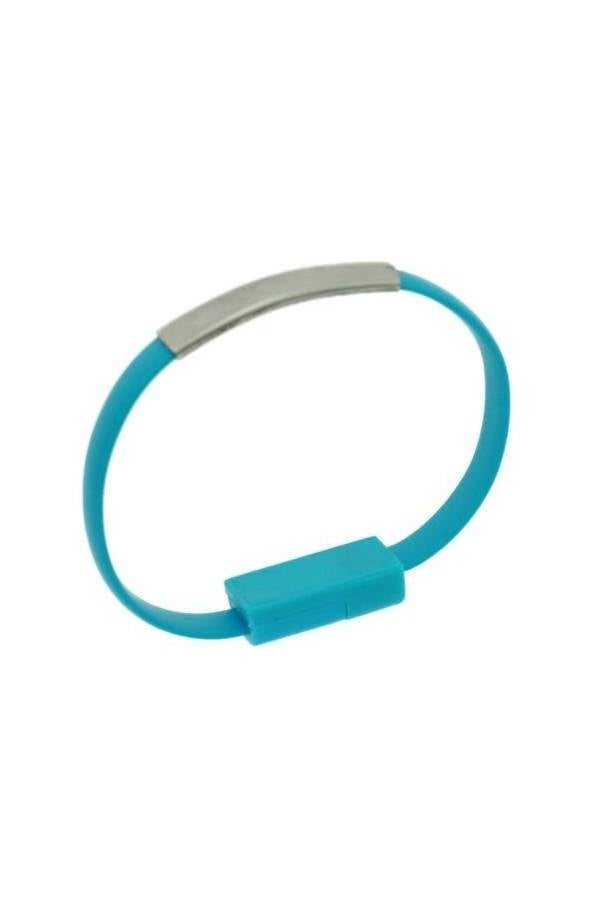 USB Charger Data Sync Bracelet Wristband  Cable For iPhone X/6/6S/7/8 Blue 