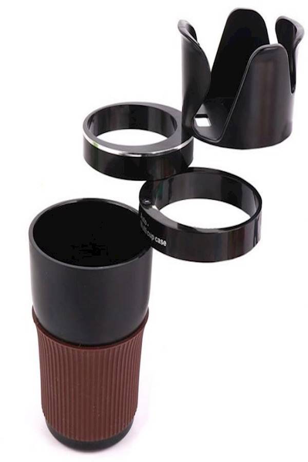 Car Cup Holder 5 in 1 Multi-Functional Holds Mugs Organizer , Black - Image 2
