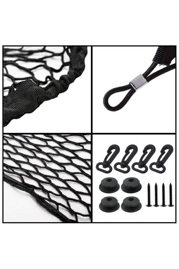 Generic - Envelope Trunk Cargo Net Stretchable, Universal Adjustable Elastic Mesh Net with Hooks, Storage Organizer for Car, SUV, Truck - Image 1