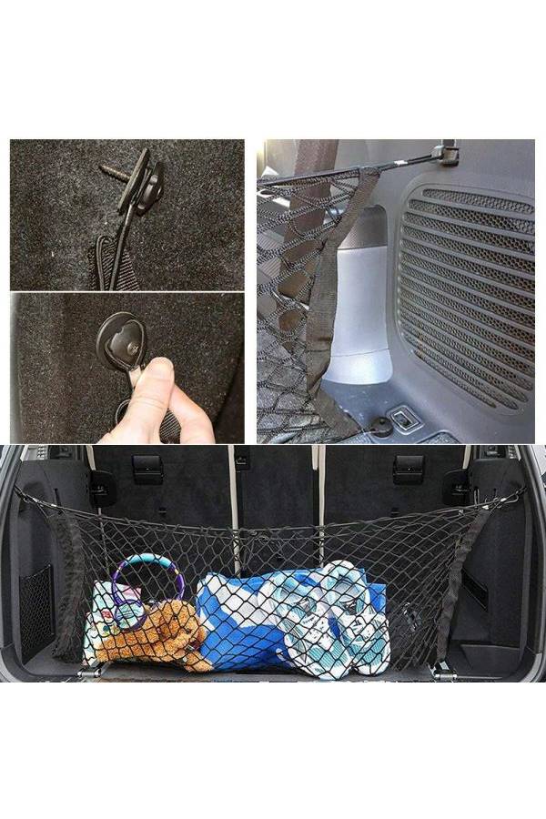 Generic - Envelope Trunk Cargo Net Stretchable, Universal Adjustable Elastic Mesh Net with Hooks, Storage Organizer for Car, SUV, Truck - Image 1