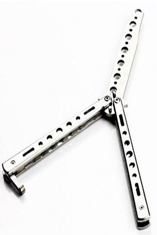 Metal Practice Butterfly Comb Style Butterfly Knife Trainer Tool - Image 5