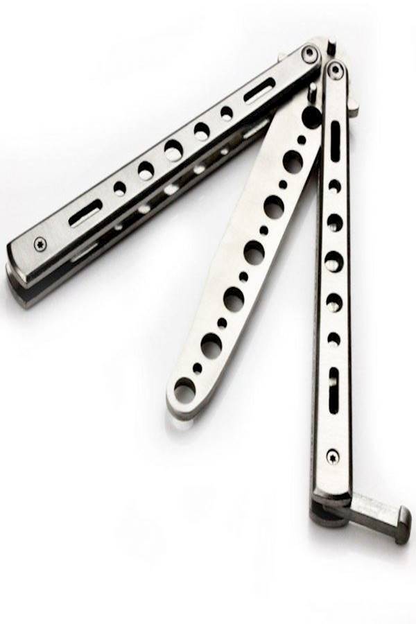 Metal Practice Butterfly Comb Style Butterfly Knife Trainer Tool - Image 2