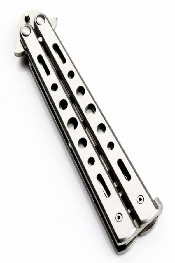 Metal Practice Butterfly Comb Style Butterfly Knife Trainer Tool - Image 4
