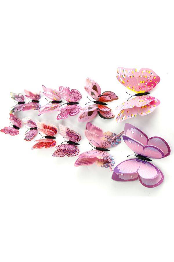 12 Piece Home Decoration Three-Dimensional Creative 3D Butterfly Wall Stickers - Image 3