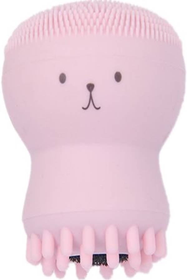 Exfoliating Jellyfish Silicone Brush Pink - Image 1