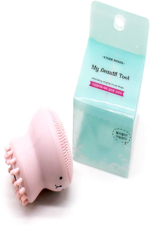 Exfoliating Jellyfish Silicone Brush Pink - Image 4