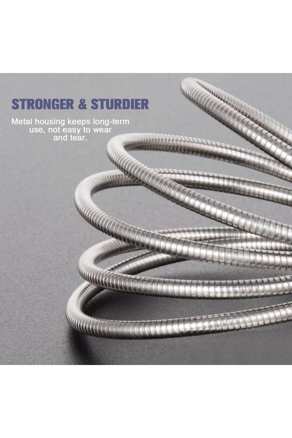 Ning USB Charging Cable For Apple iPhone 7/6/5/SE/iPad/iPod Silver - Image 4