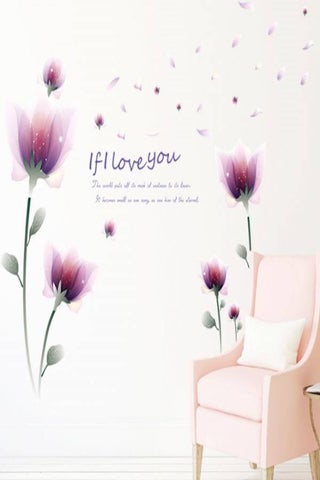 Romantic Bloom Flower Petal Wall Stickers Multicolour - v1555511662/N23984020A_1