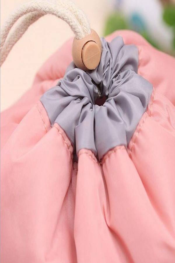 Waterproof Travel Makeup Cosmetic Organizer Toiletry Storage Bag Dresser Pouch Round Cylinder Pink - Image 5